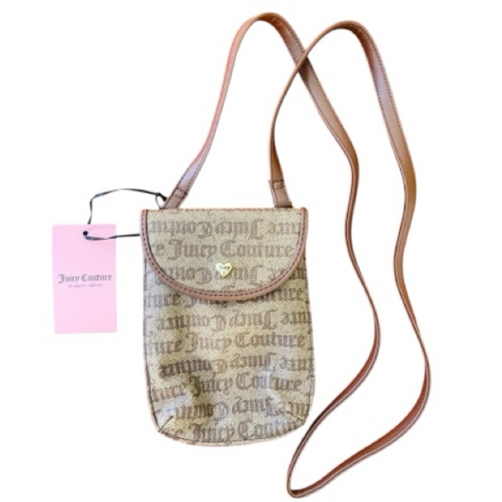 NWT Juicy Couture Gothic Status Brown In Love‎ Club Cellie Crossbody Mini Bag